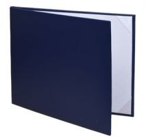QUICK-SHIP 8 1/2 X 11 DOUBLE PANORAMIC TURNED EDGE PADDED LEATHERETTE