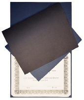 Linen Texture Paper Certificate Folders  for 8 1/2" x 11" Documents