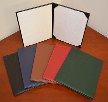 Quick-Ship Book or Tent Style Premium Bonded Leather 11 1/2" x 9" Single Diploma Covers without personalization